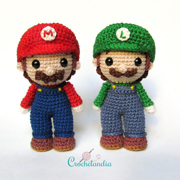 Mario and Luigi - crochet pattern by Crochelandia