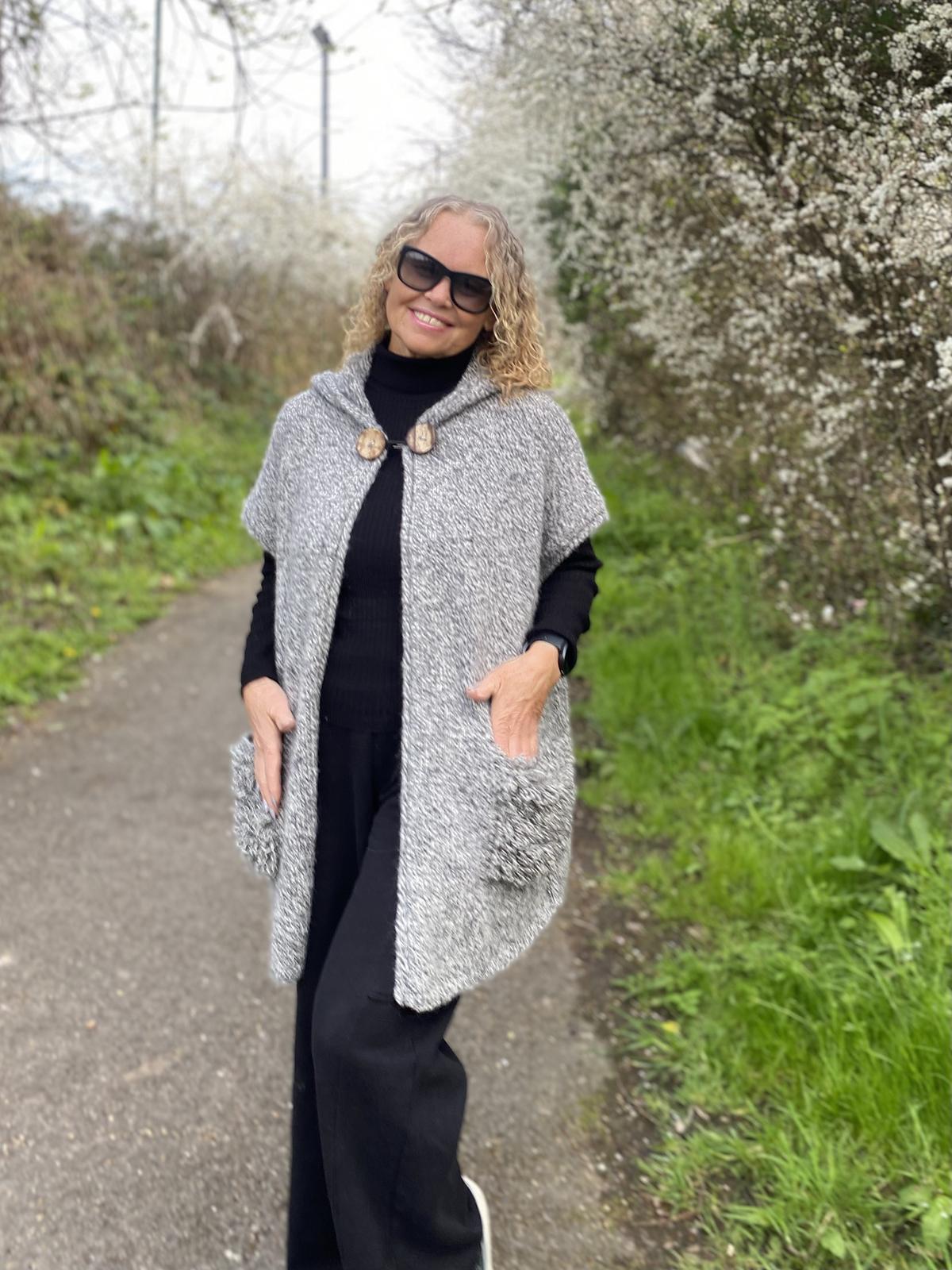 Marled Hoodie Vest