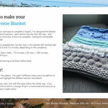 Sea Breeze Blanket | Knitting Pattern | Easy to Medium Difficulty | Instant Download | Perfect as a gift for a new baby | Chunky Knit