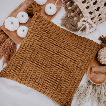 Crochet Knit Purl Pillow