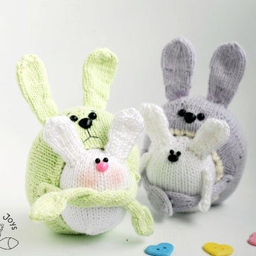 Mothers and children Bunnies. Marsupial Bunny. Pregnant rabbit.