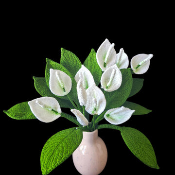 Crochet Peace Lily flowers pattern