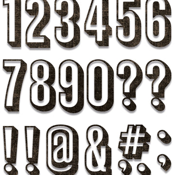 Sizzix Thinlits Dies By Tim Holtz 21/Pkg - Alphanumeric, Shadow Numbers