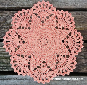 Salmon Star Doily Written Pattern