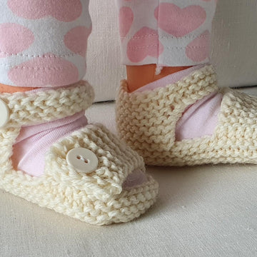 Larissa - 8ply buttoned baby sandals