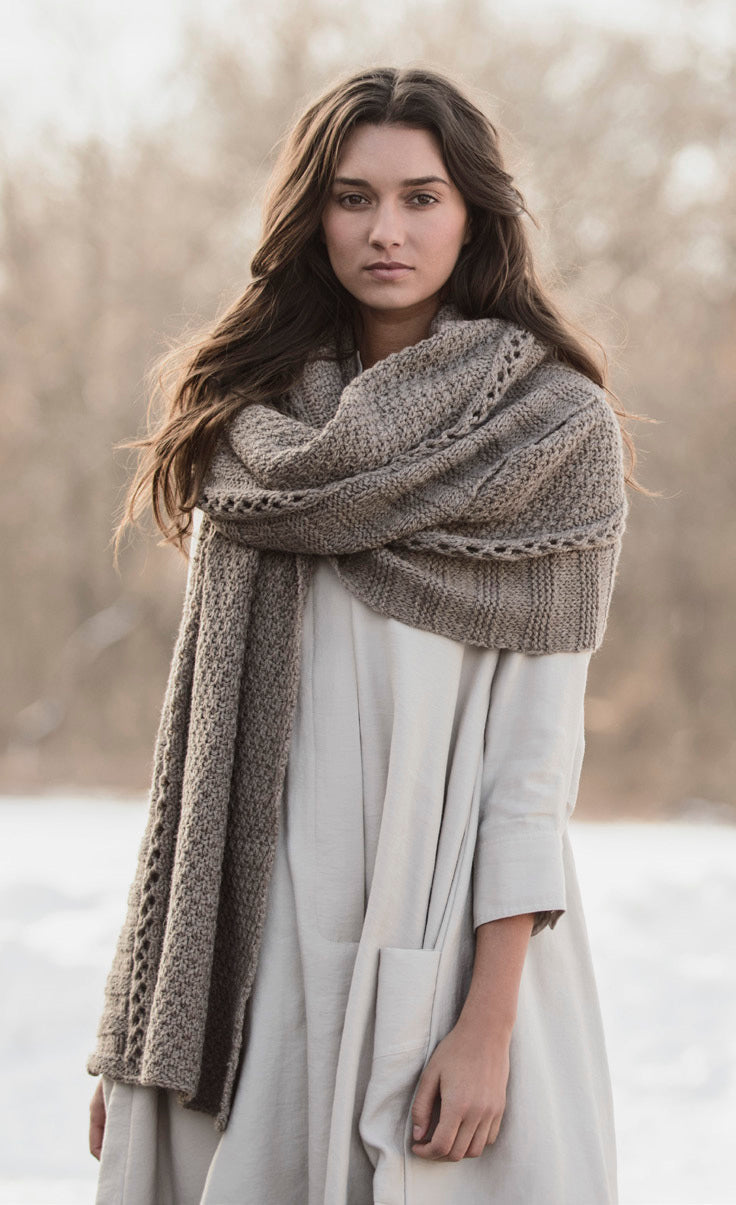 Endless Wrap in Blue Sky Fibers Woolstok - 201611 - Downloadable PDF