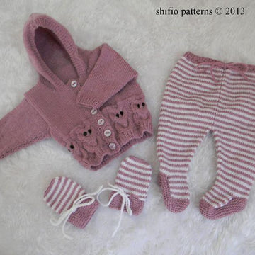 243- Owl Cable Jacket Knitting Pattern #243