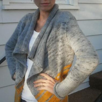 Contrasting Wrap Sweater