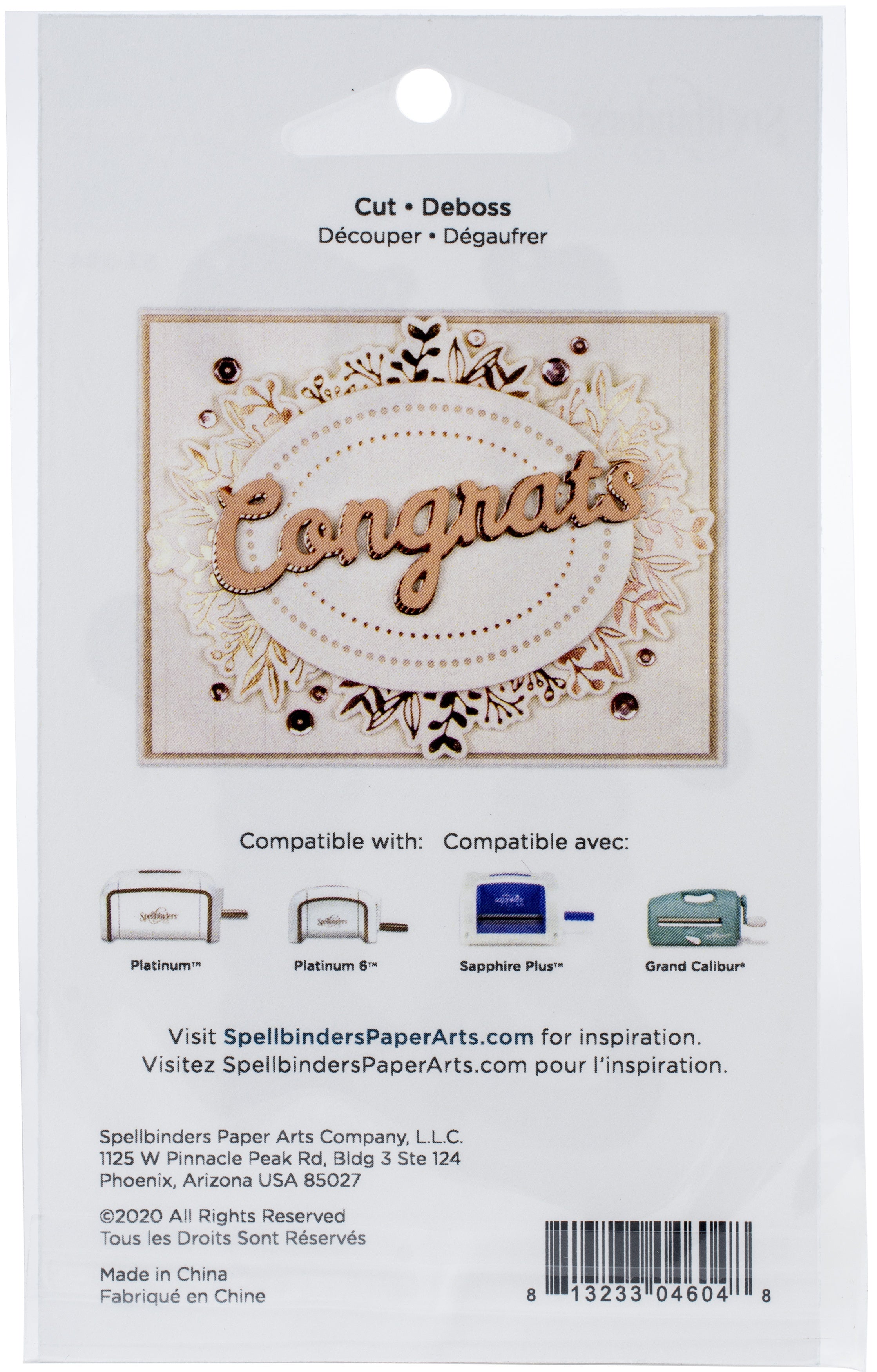 Spellbinders Shapeabilities Die D-Lites Bold Type Etched Die - Congrats