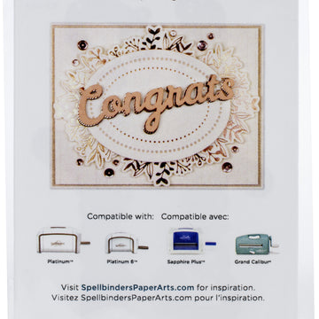 Spellbinders Shapeabilities Die D-Lites Bold Type Etched Die - Congrats