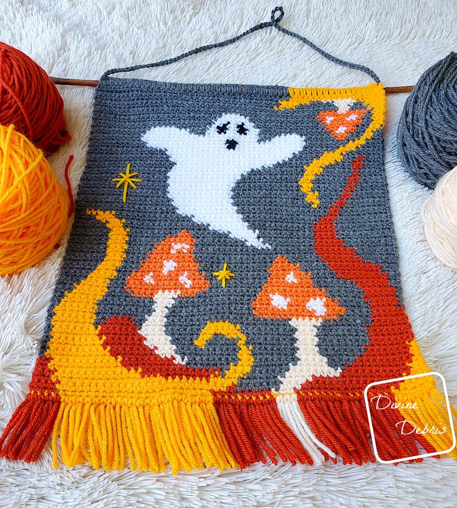 Ghost in the Mushrooms Wall Hanging