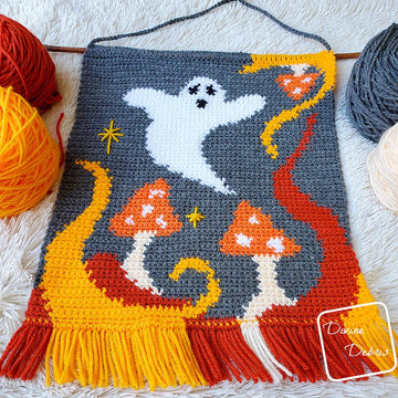 Ghost in the Mushrooms Wall Hanging