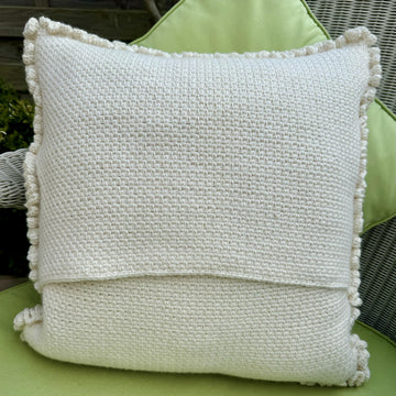 Handtied bouquet crochet cushion