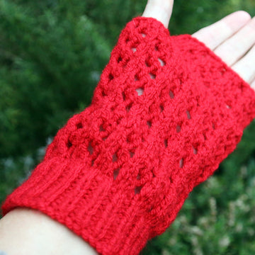 Knitted christmas Wrist Warmers