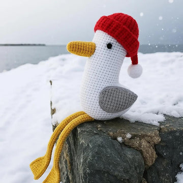 Seagull Crochet Pattern – Amigurumi Bird Plush PDF, Beginner-Friendly