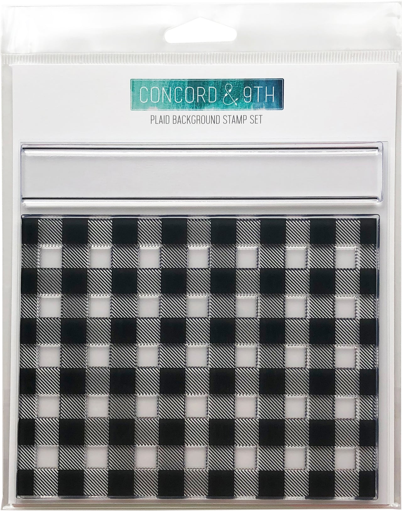 Concord & 9th Clear Stamps 6"X6" - Plaid Background