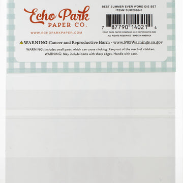 Echo Park Paper Echo Park Dies - Best Summer Ever, Summertime