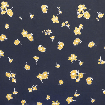 Lady McElroy Viscose Challis Lawn  - Pansy Pop Navy