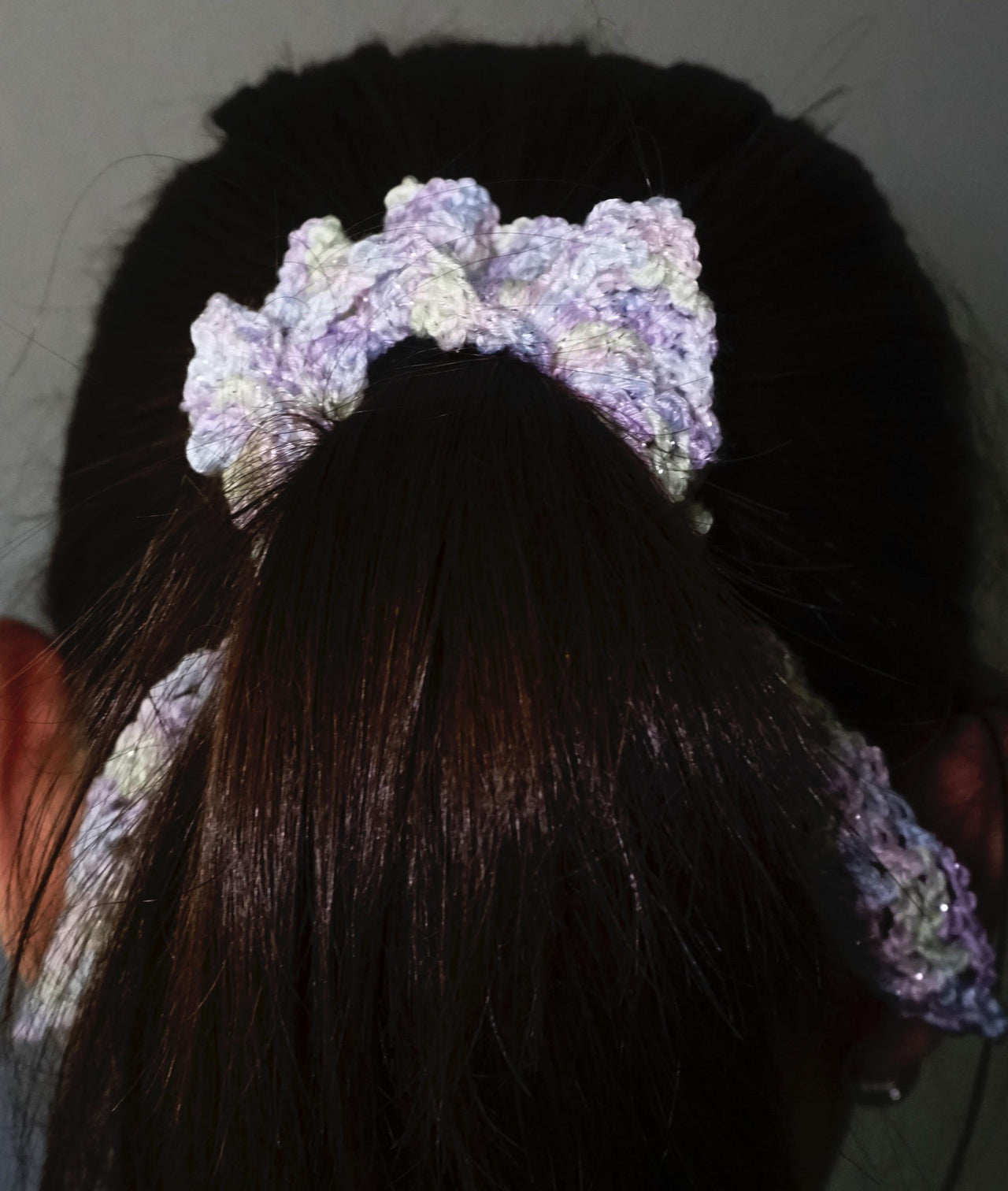 Häkelanleitung Scrunchie Haargummi mit Band