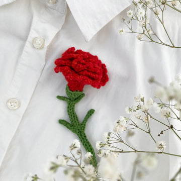 Knit Carnation Flower Pattern