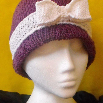 RIBBON BEANIECLOCHE KNITTING PATTERN
