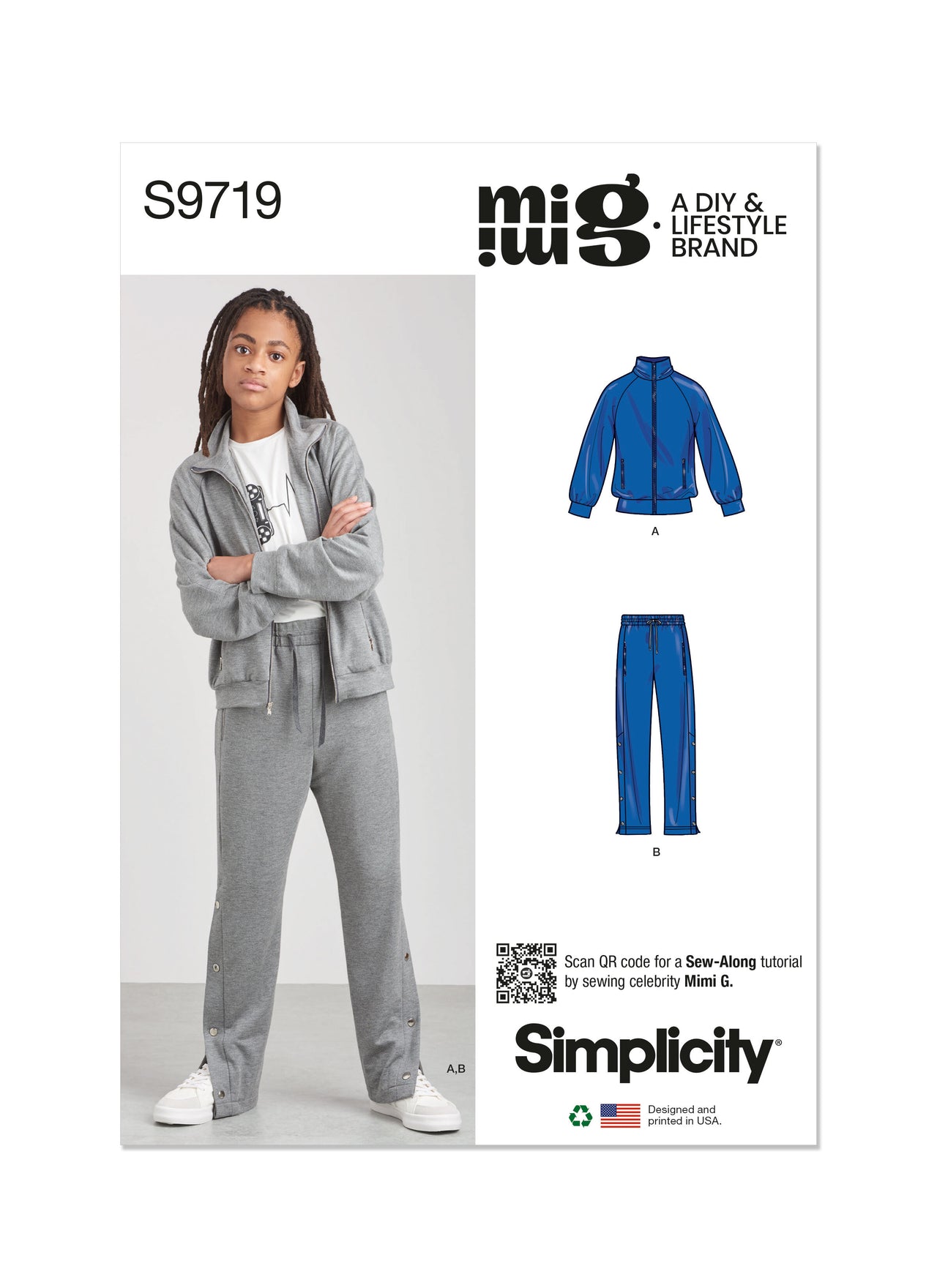 Simplicity Boys' Knit Jacket and Pants by Mimi G Style S9719 - Sewing Pattern