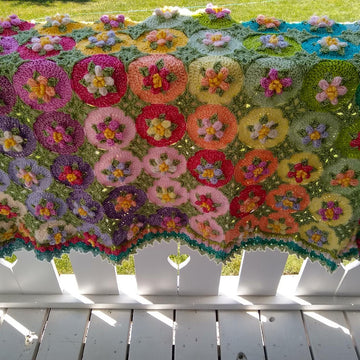 Macaroon Blossom Afghan