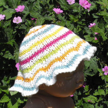 BABY SILKY STRIPEY SUNHAT KNITTING PATTERN - MADMONKEYKNITS