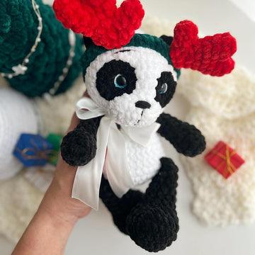 Christmas baby panda