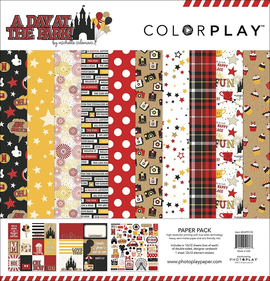 Photoplay Paper ColorPlay Collection Pack 12"X12" - A Day At The Park