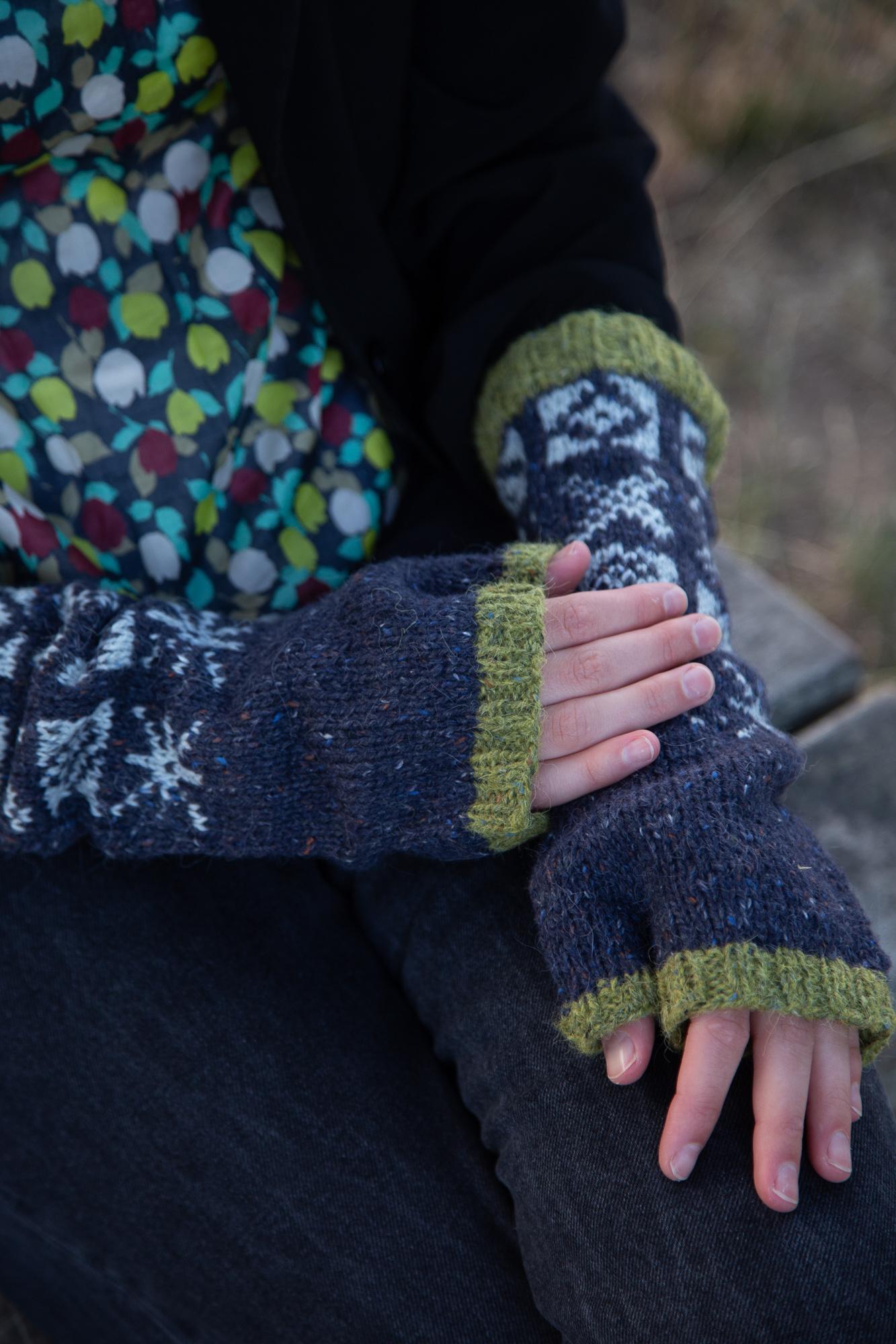 Glen Fairisle Fingerless Mittens