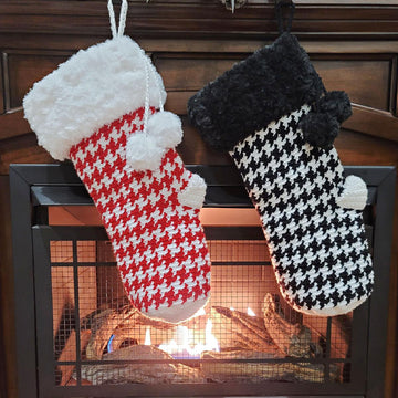 Houndstooth Christmas Stocking
