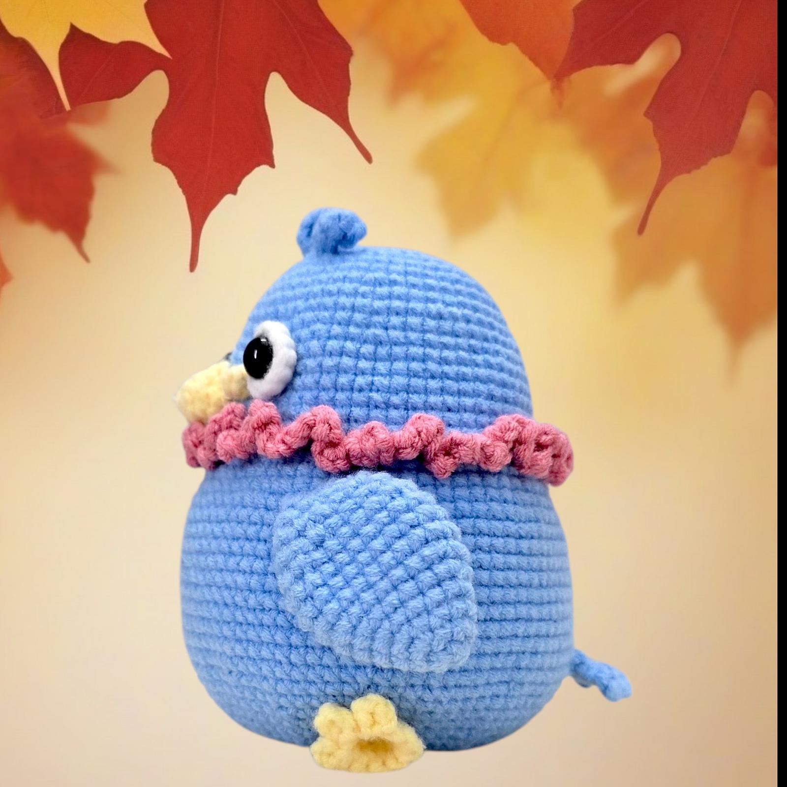 Blue Bird Monster Amigurumi Crochet Pattern