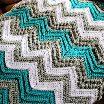 Tons of Texture Chevron Baby Blanket