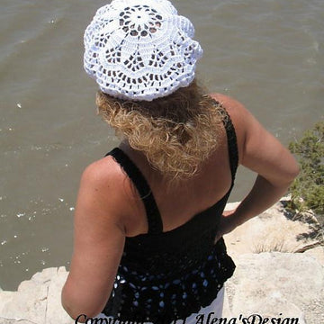 Crochet Lace Beret - Alena