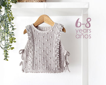 6-8 years – PICOTS Crochet Vest Pattern