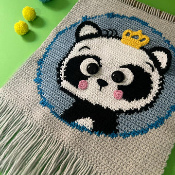 Adorable Panda Wall Hanging Crochet Pattern with 3D Details