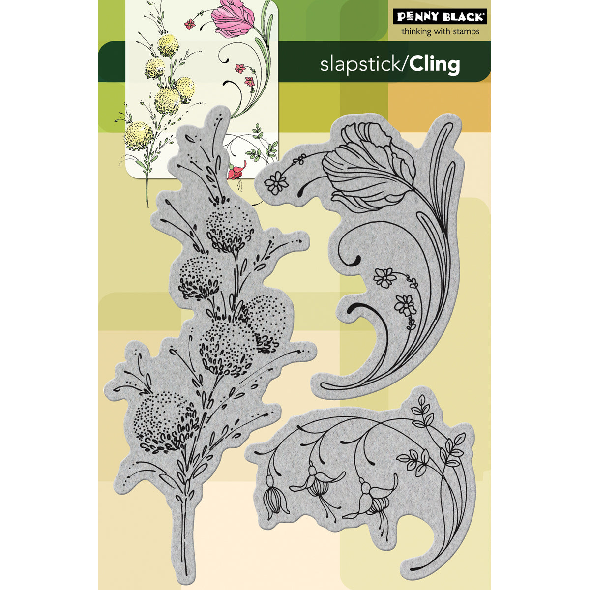 Penny Black Cling Stamps - Delicate Florals
