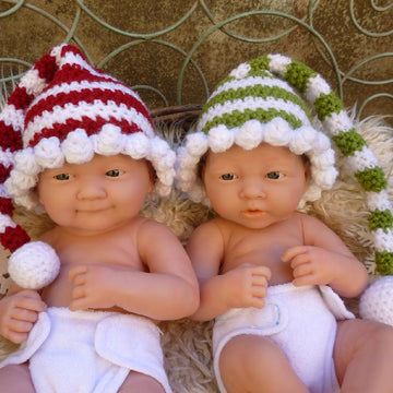 Long/Short Tailed Wee Willie Winkie Style Crocheted Christmas/ Winter Hat Pattern