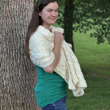 My First Cable Crochet Wrap