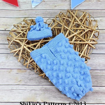 Knitting Pattern Doll or Preemie Bobble Cocoon #258