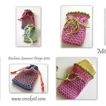 Crochet Gift Bag CHECKS