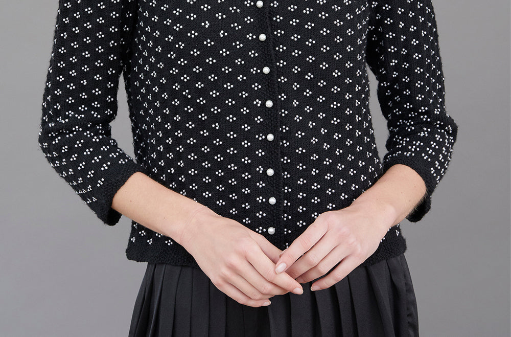 Saffira Cardigan - Knitting Pattern For Women in Debbie Bliss Rialto 4 Ply