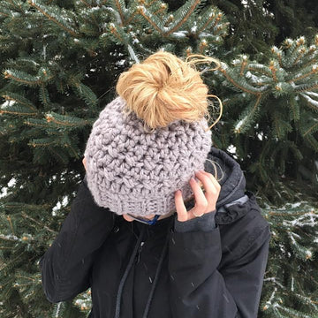 Messy Bun Ponytail Hat