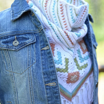 "Boho Chic" Mosaic Triangular Scarf