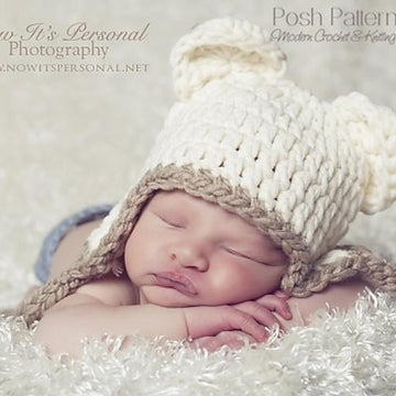 Chunky Baby Bear Earflap Hat Crochet Pattern 186