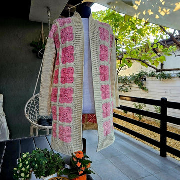 Cardigan with granny squares
