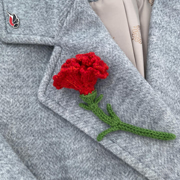 Knit Carnation Flower Pattern