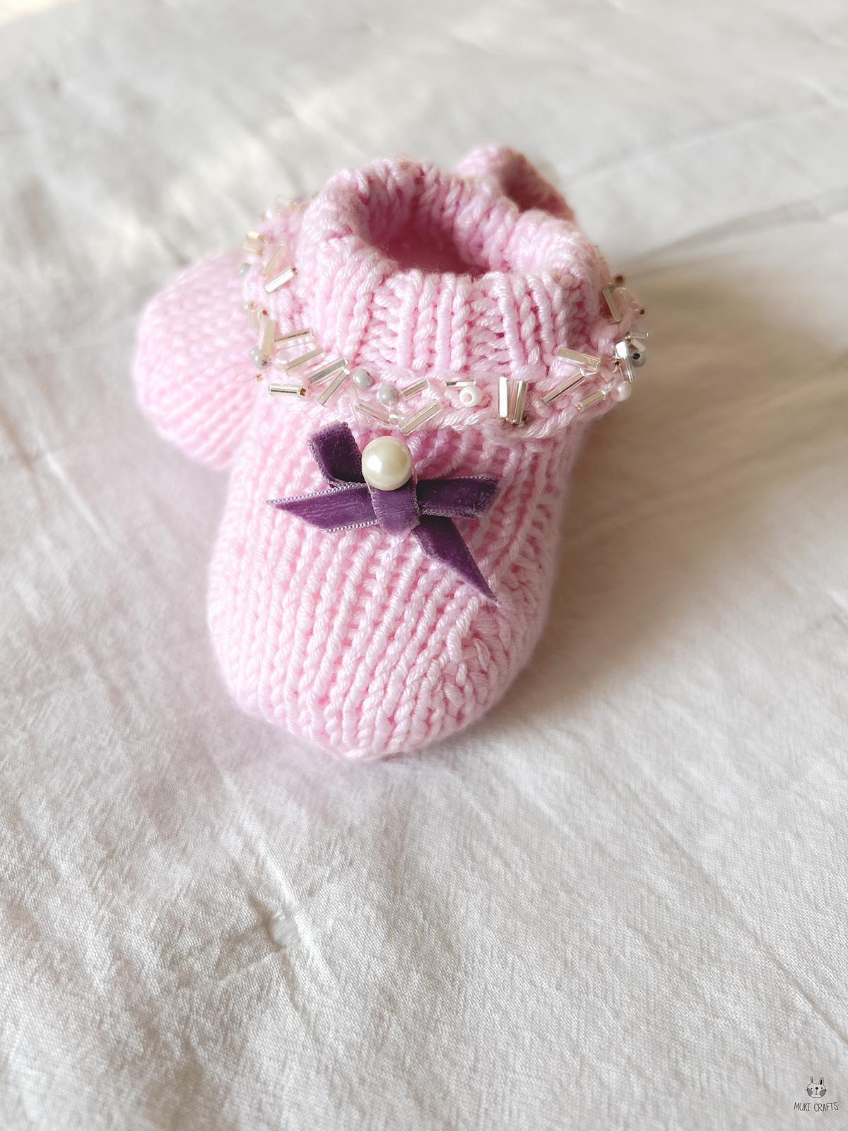 Sade newborn booties