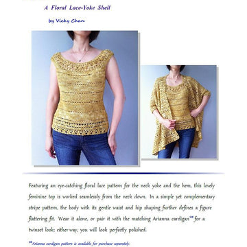 Arianne - floral lace yoke shell